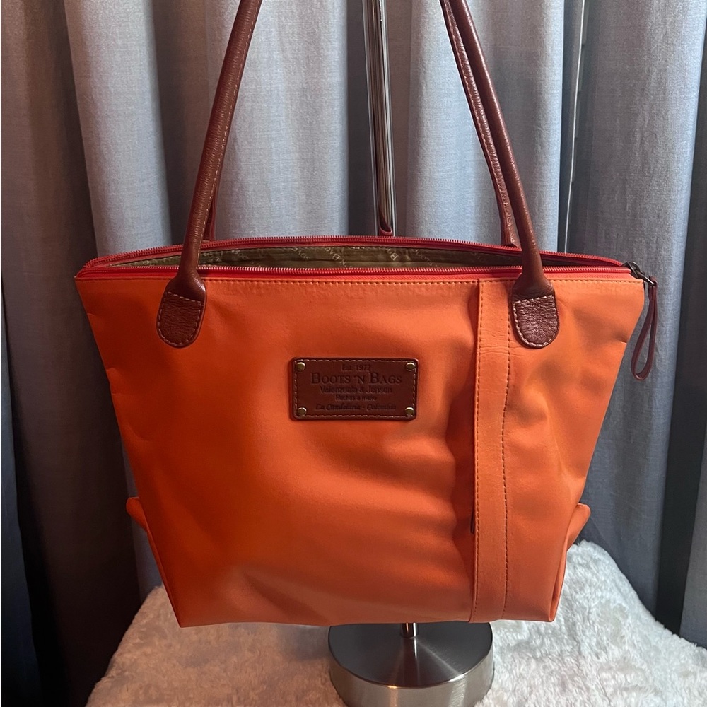 Boots ‘N Bags Orange Tote Bag